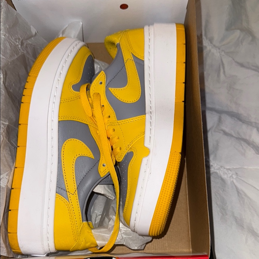 Yellow and Gray Sneakers